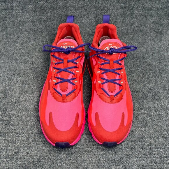 Nike Air Max 270 React Running Shoe Mens Size 10.5 Electronic Music Red Athletic - Picture 3 of 13